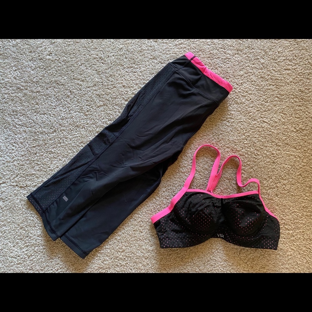 VSX Cropped Leggings and Sports Bra